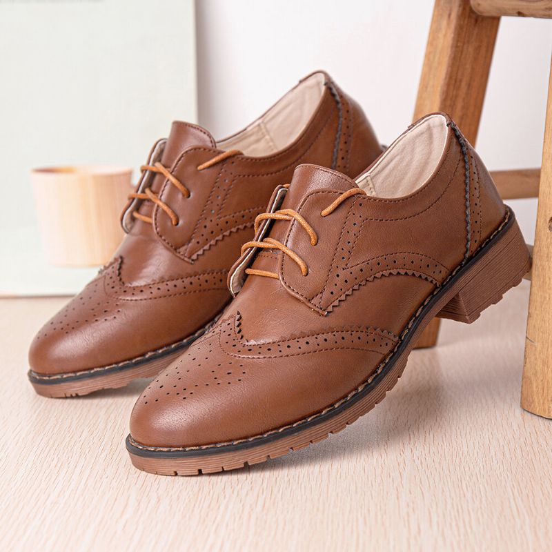 Chaussures De Bureau Polyvalentes Et Confortables À Lacets Pour Femmes