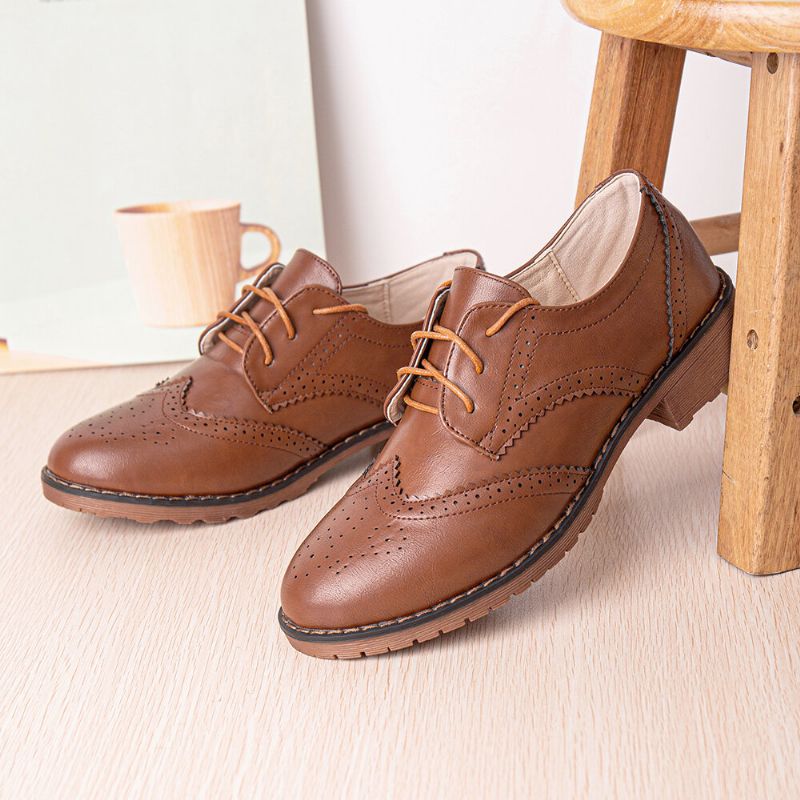 Chaussures De Bureau Polyvalentes Et Confortables À Lacets Pour Femmes