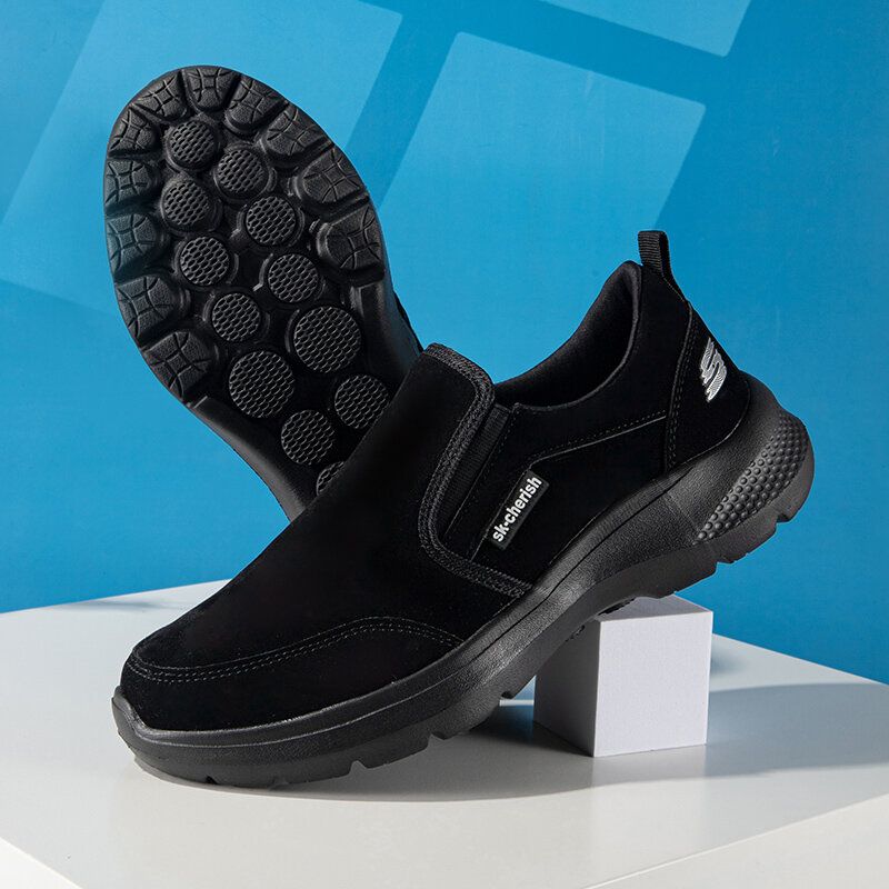 Chaussures De Course À Enfiler Confortables À Tête Ronde Antidérapantes Pour Hommes