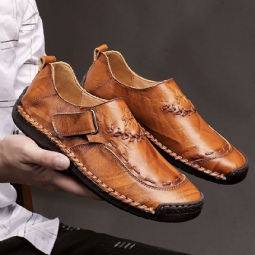 Chaussures En Cuir Cousues À La Main Pour Hommes