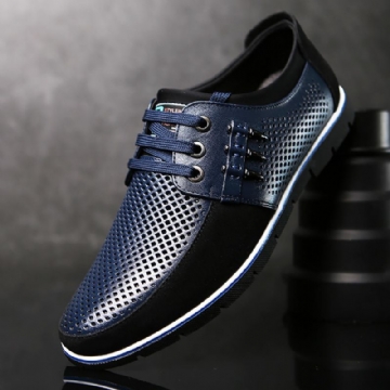 Chaussures En Cuir De Vache Respirantes Pour Hommes