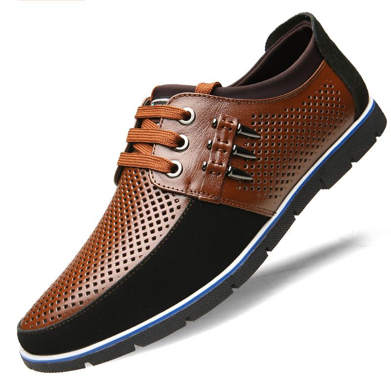 Chaussures En Cuir De Vache Respirantes Pour Hommes