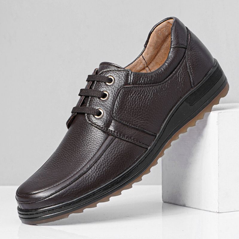 Chaussures Décontractées À Lacets Confortables Et Respirantes En Microfibre Pour Hommes