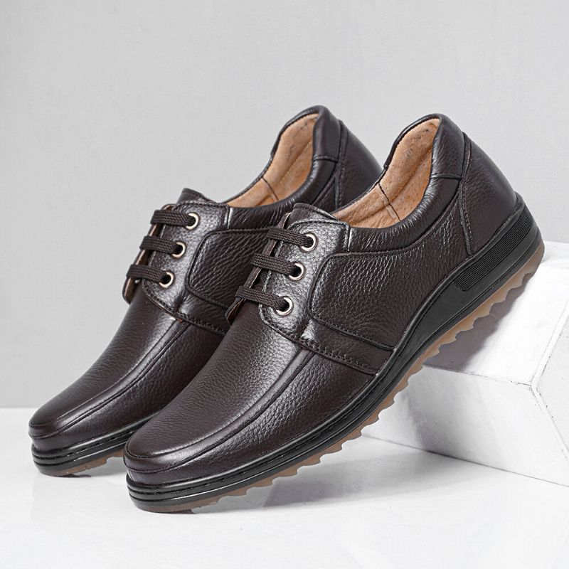 Chaussures Décontractées À Lacets Confortables Et Respirantes En Microfibre Pour Hommes