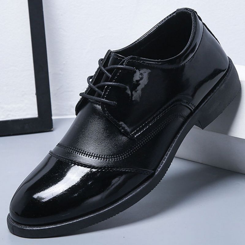 Chaussures Décontractées À Lacets Pour Hommes Avec Bout Pointu Et Bout Pointu