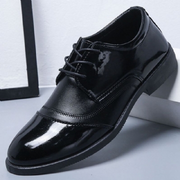 Chaussures Décontractées À Lacets Pour Hommes Avec Bout Pointu Et Bout Pointu