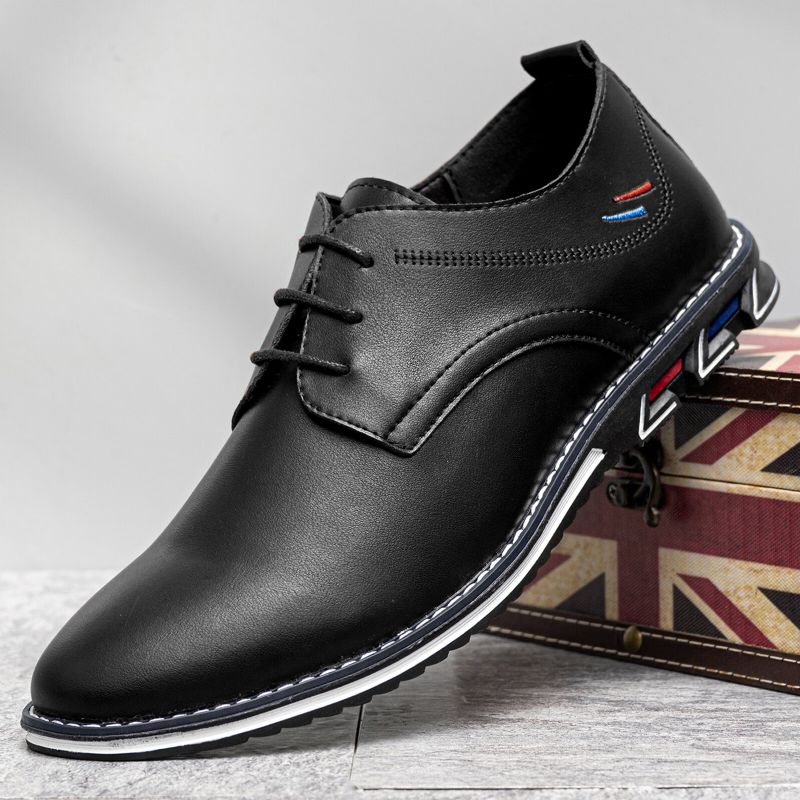 Chaussures Derby Décontractées À Lacets Brodées Pour Hommes