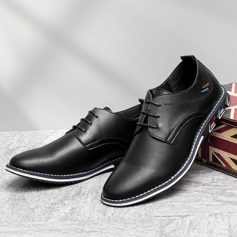 Chaussures Derby Décontractées À Lacets Brodées Pour Hommes