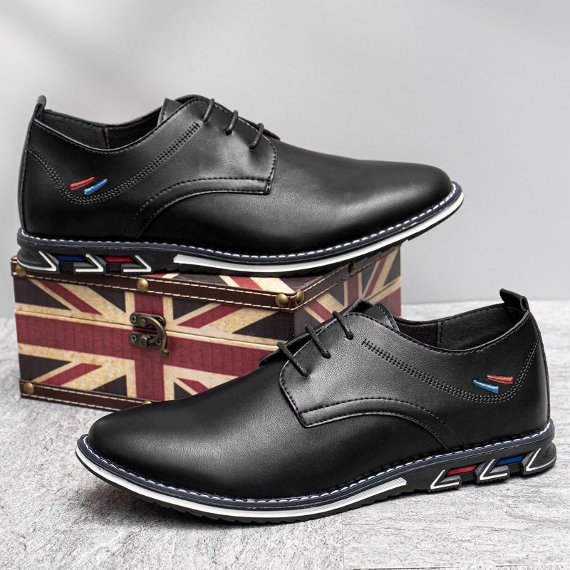 Chaussures Derby Décontractées À Lacets Brodées Pour Hommes