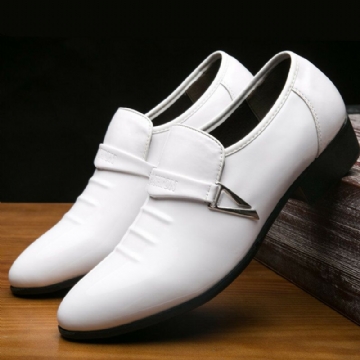 Chaussures Habillées Confortables En Cuir Verni Pour Hommes