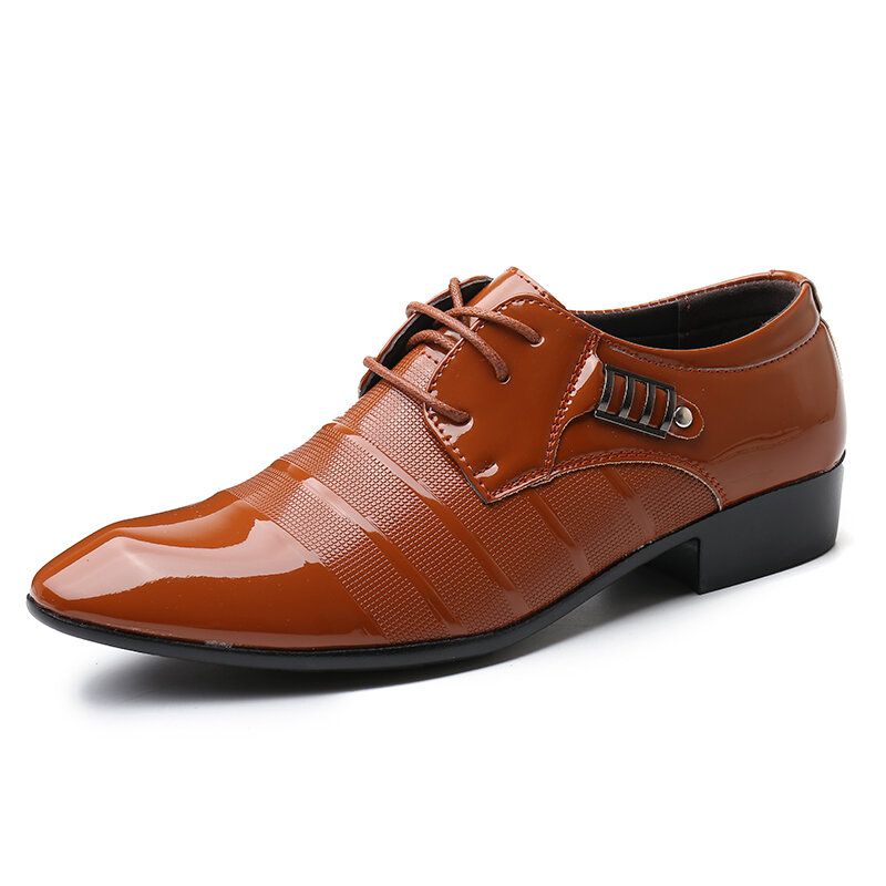 Chaussures Habillées En Cuir Souple Pour Hommes Oxfords Décontractés