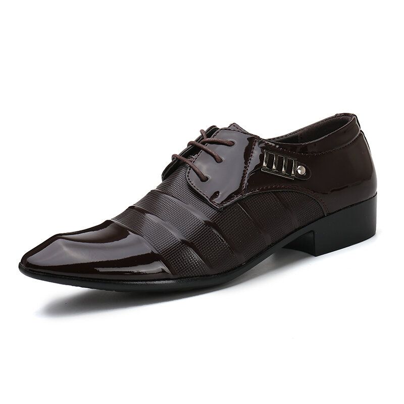 Chaussures Habillées En Cuir Souple Pour Hommes Oxfords Décontractés