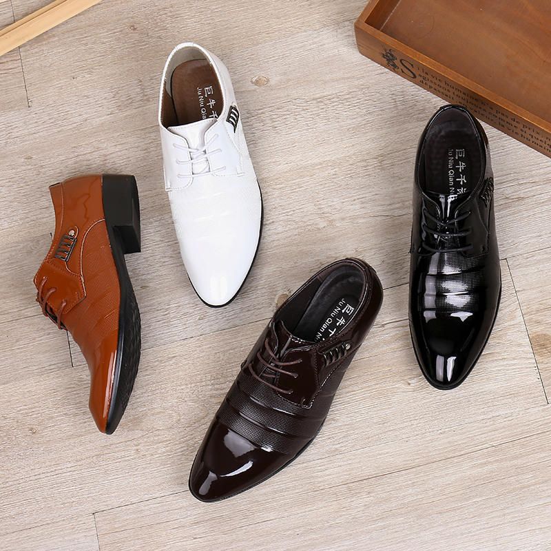 Chaussures Habillées En Cuir Souple Pour Hommes Oxfords Décontractés