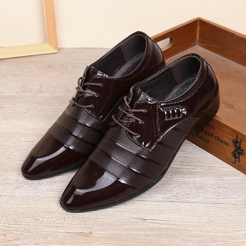 Chaussures Habillées En Cuir Souple Pour Hommes Oxfords Décontractés