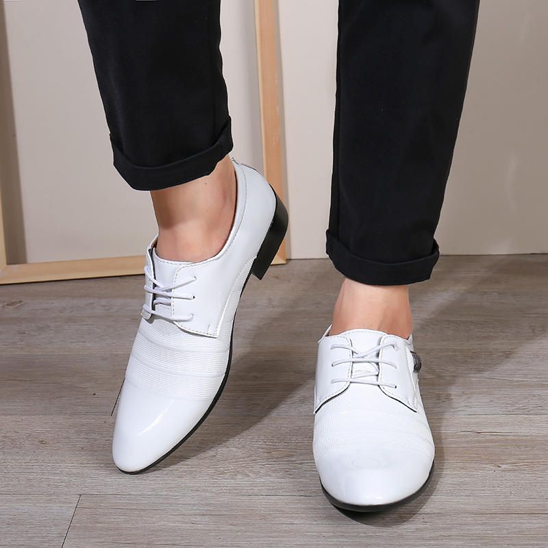 Chaussures Habillées En Cuir Souple Pour Hommes Oxfords Décontractés