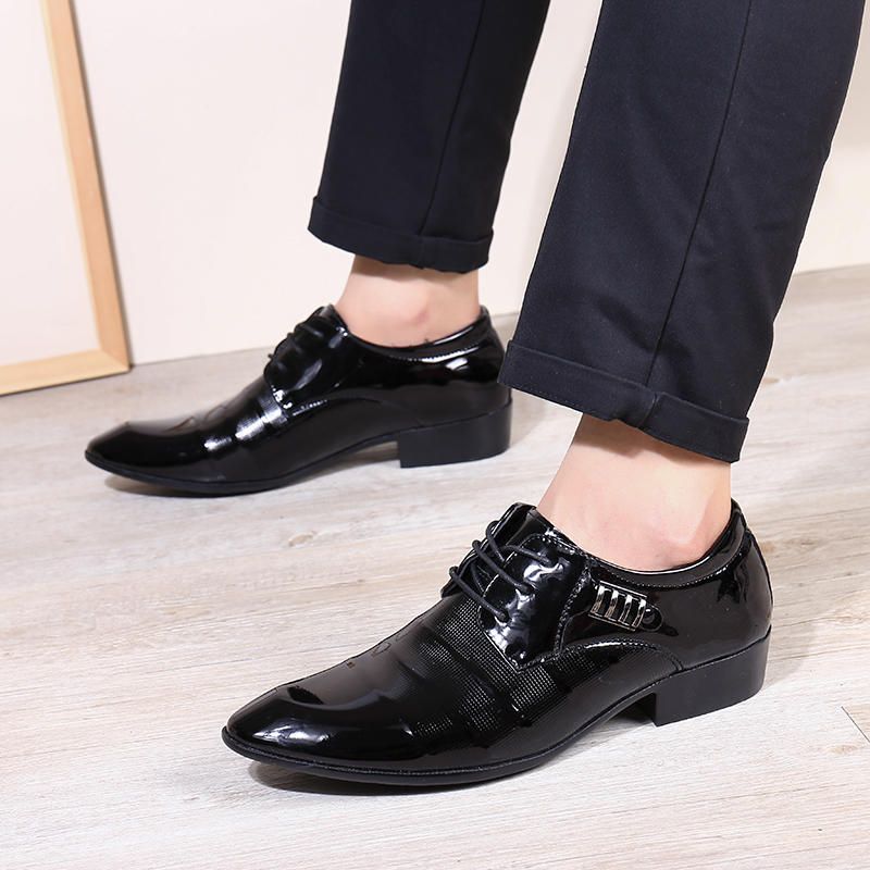 Chaussures Habillées En Cuir Souple Pour Hommes Oxfords Décontractés