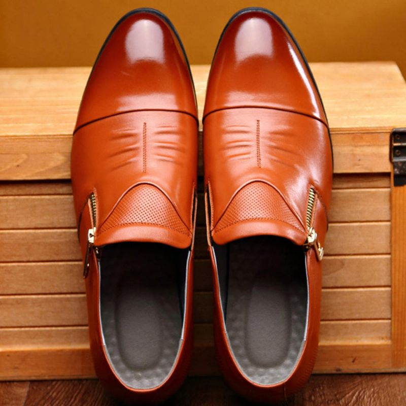 Chaussures Habillées Décontractées En Cuir Souple Pour Hommes