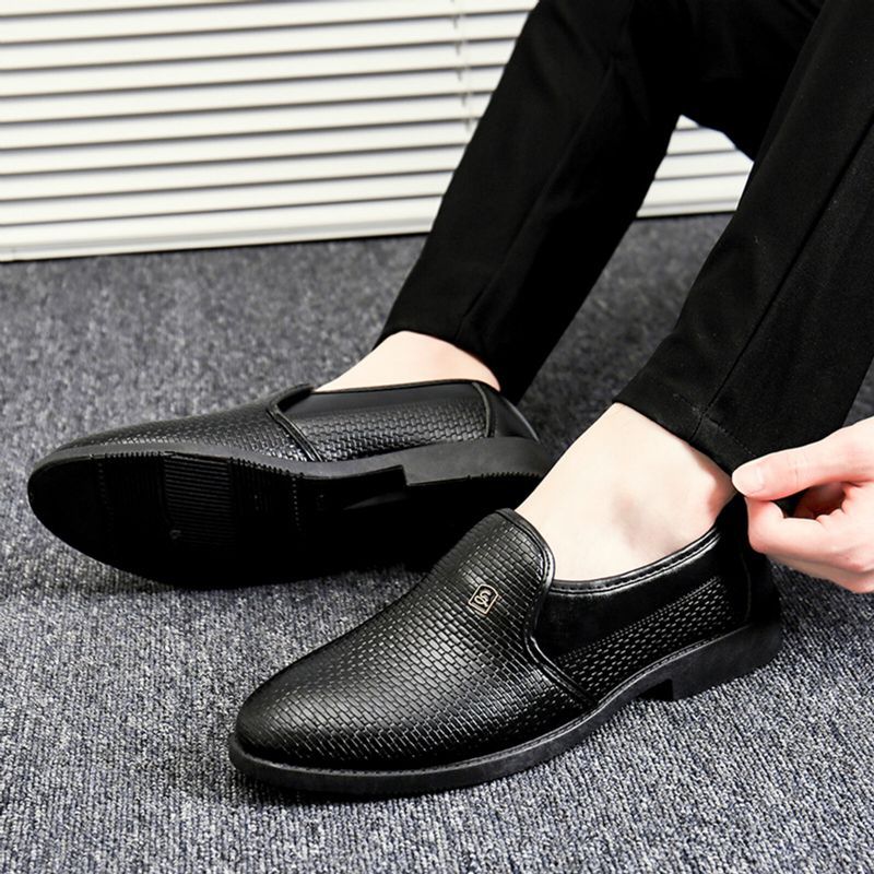 Chaussures Habillées Formelles À Bout Pointu Noir Pour Hommes