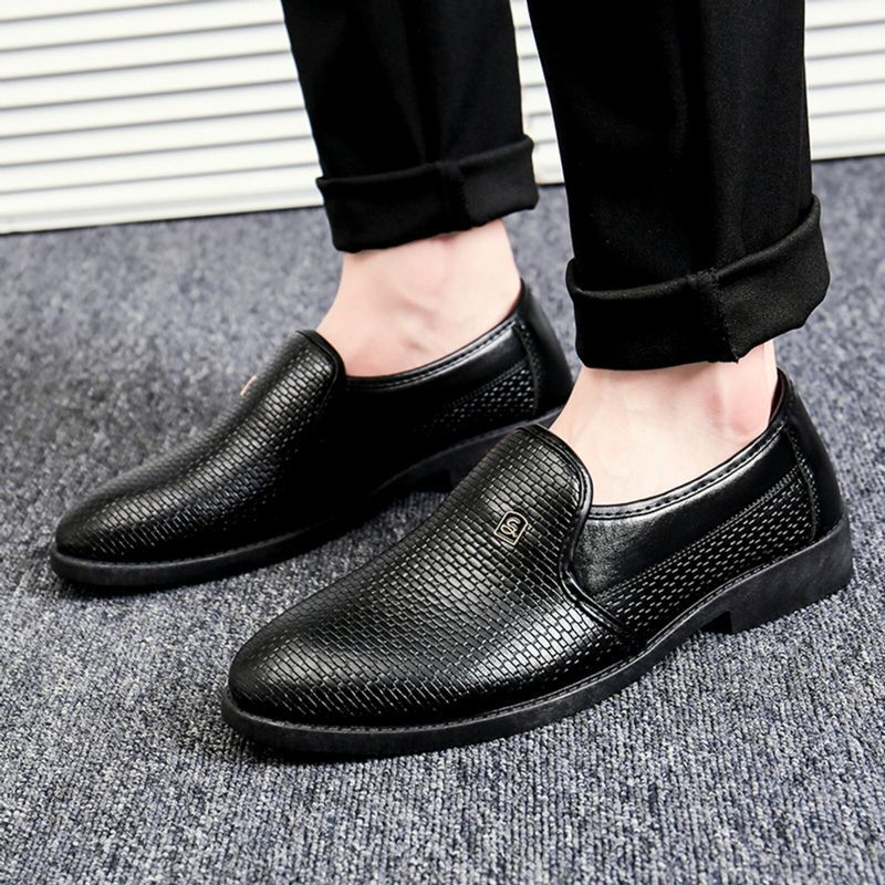 Chaussures Habillées Formelles À Bout Pointu Noir Pour Hommes