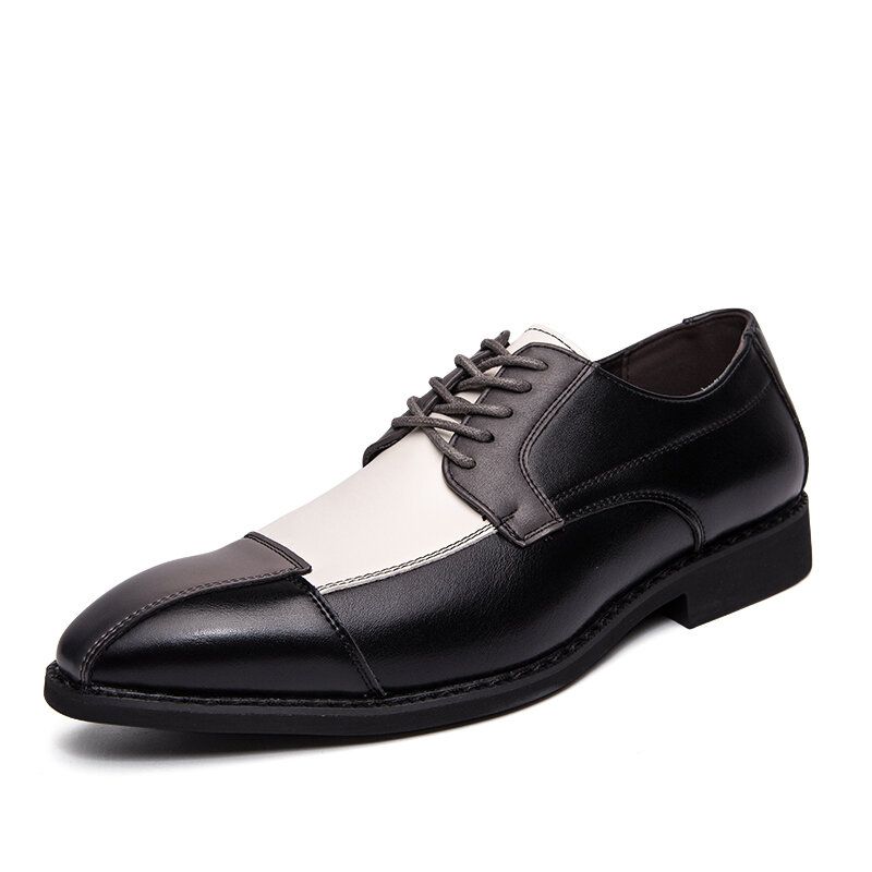 Chaussures Habillées Oxfords Élégantes En Cuir Pu Pour Hommes