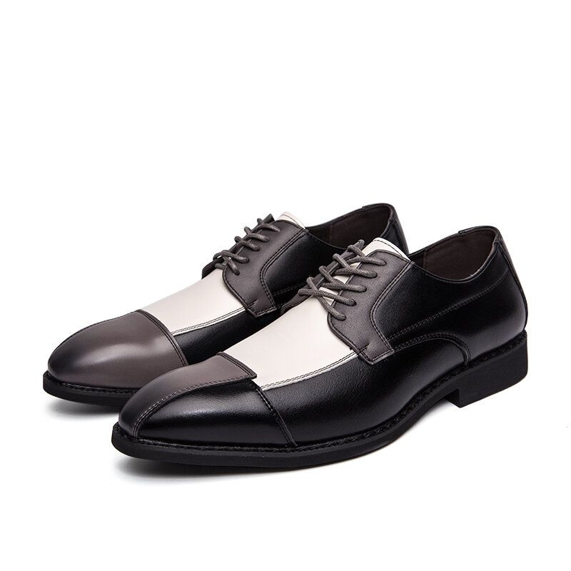 Chaussures Habillées Oxfords Élégantes En Cuir Pu Pour Hommes