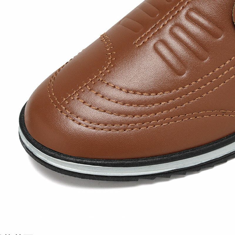 Chaussures À Lacets Décontractées En Cuir Pu Pour Hommes