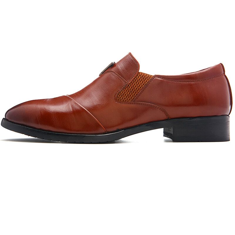 Chaussures Oxford En Cuir De Couleur Pure Pour Hommes