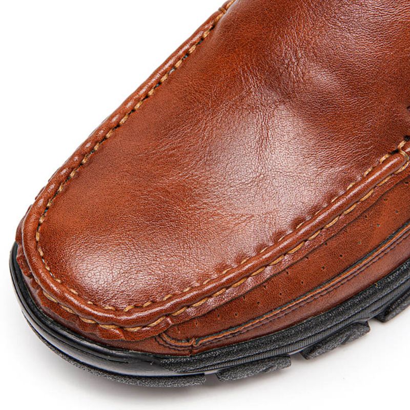 Chaussures De Randonnée Confortables En Cuir Véritable Antidérapantes À Semelle Souple Pour Hommes