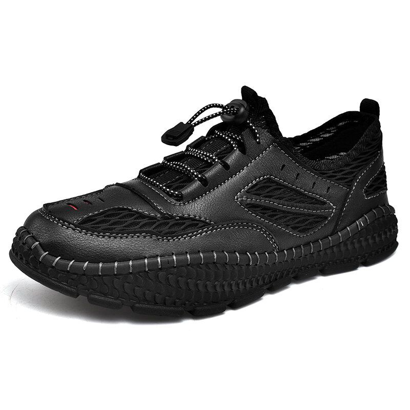 Chaussures De Sport Faites À La Main Respirantes En Cuir Microfibre De Grande Taille Pour Hommes