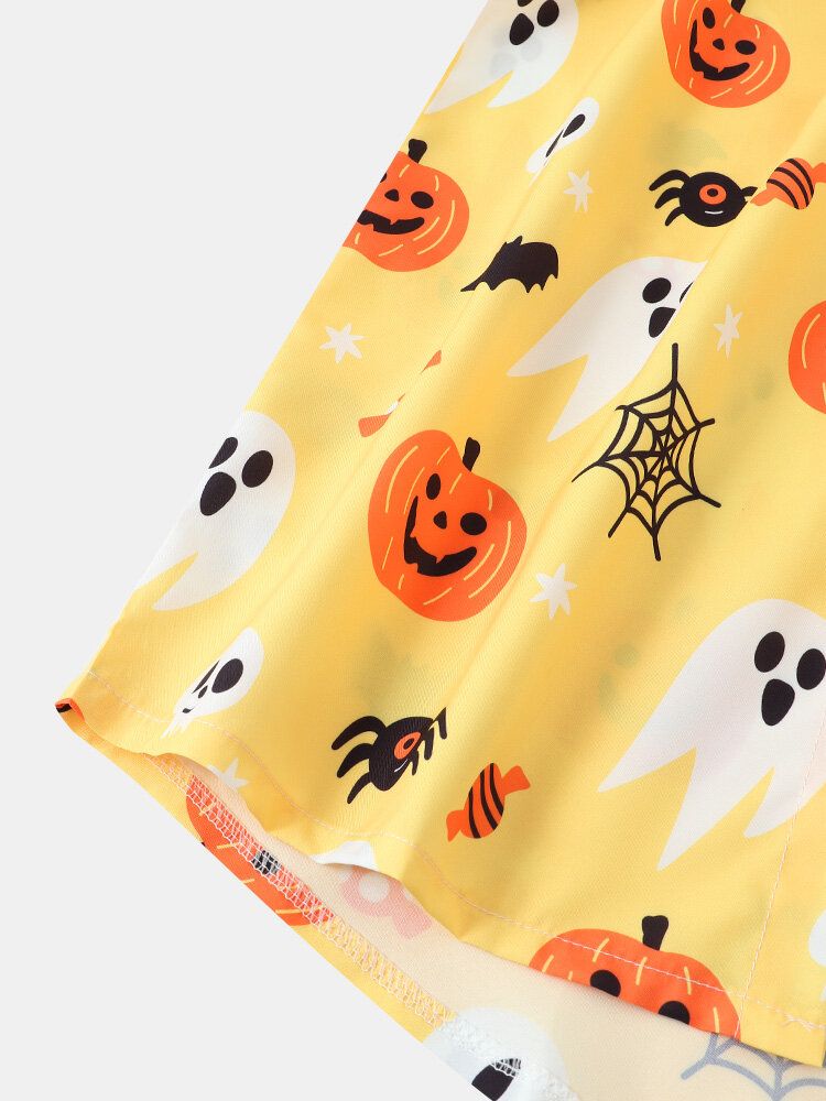 Chemise Drôle De Motif De Citrouille Fantôme D'halloween Pour Hommes