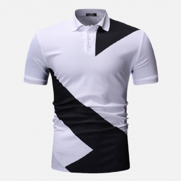 Chemise De Golf Ajustée À Blocs De Couleurs Pour Hommes