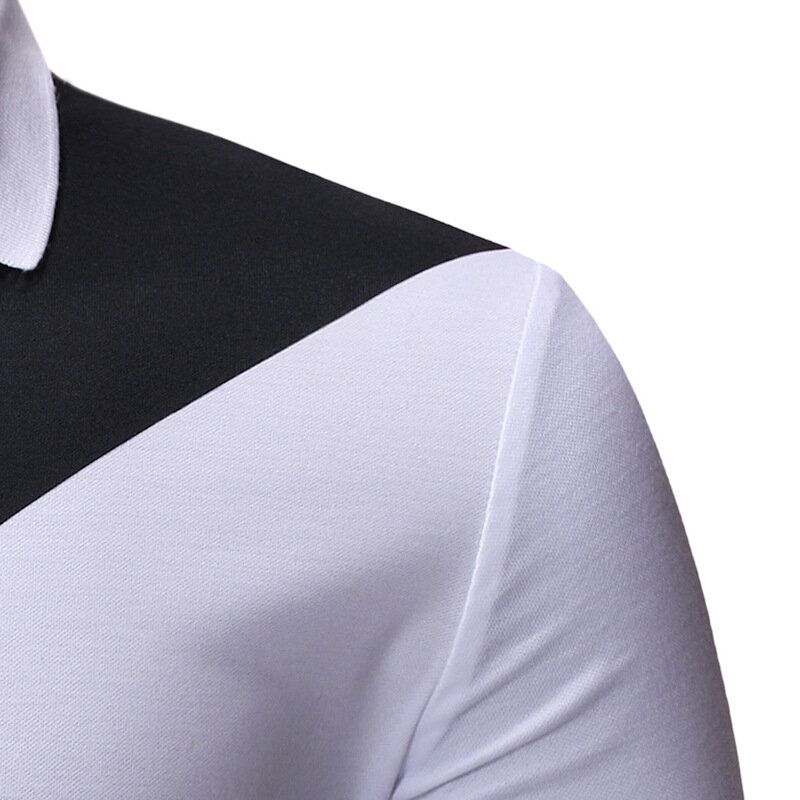 Chemise De Golf Ajustée À Blocs De Couleurs Pour Hommes