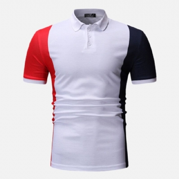 Chemise De Golf Ajustée À Blocs De Couleurs Pour Hommes