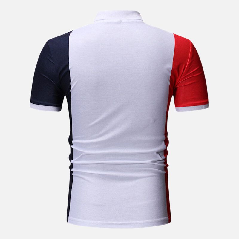 Chemise De Golf Ajustée À Blocs De Couleurs Pour Hommes