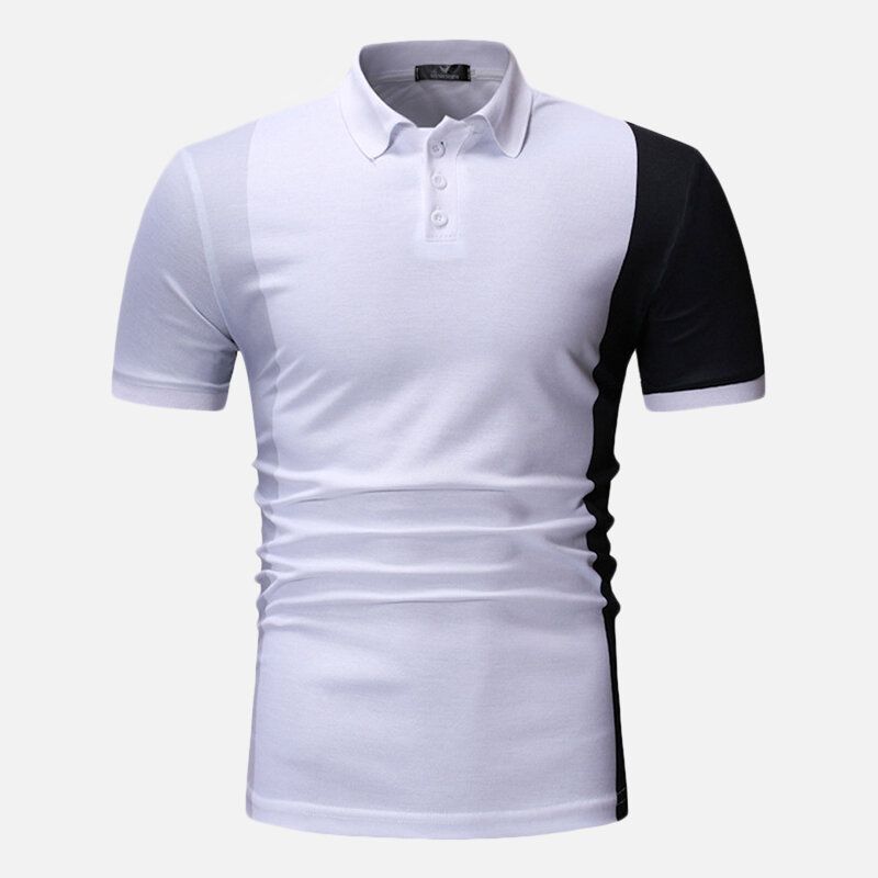 Chemise De Golf Ajustée À Blocs De Couleurs Pour Hommes