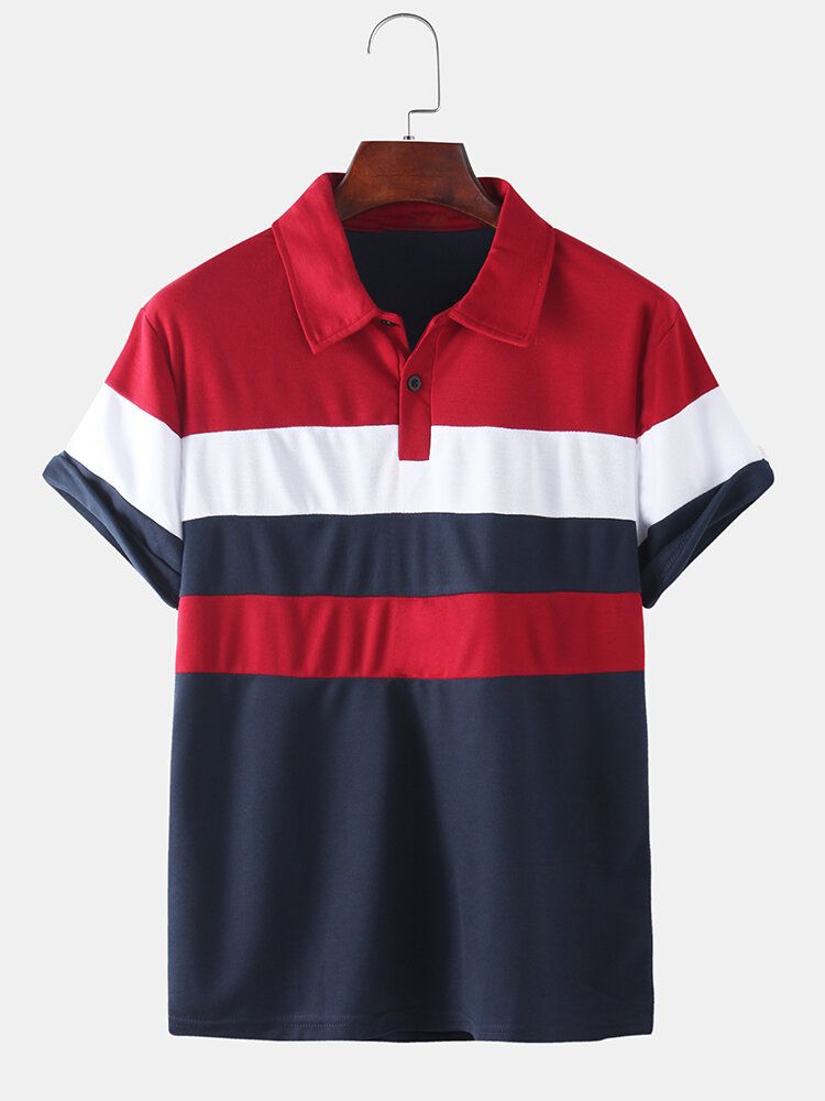 Chemise De Golf Décontractée À Manches Courtes Et Col Rabattu Pour Hommes