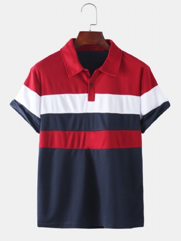 Chemise De Golf Décontractée À Manches Courtes Et Col Rabattu Pour Hommes