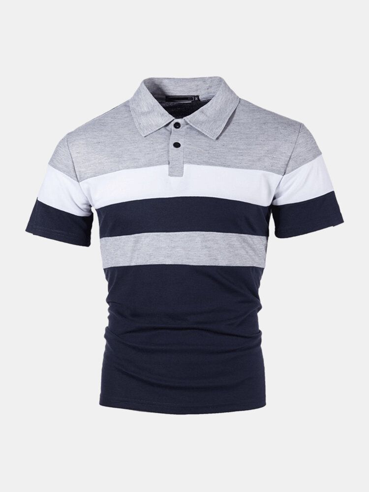 Chemise De Golf Décontractée À Manches Courtes Et Col Rabattu Pour Hommes