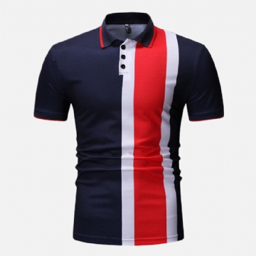 Chemise De Golf Régulière À Manches Courtes Et Blocs De Couleurs Muscle Fit