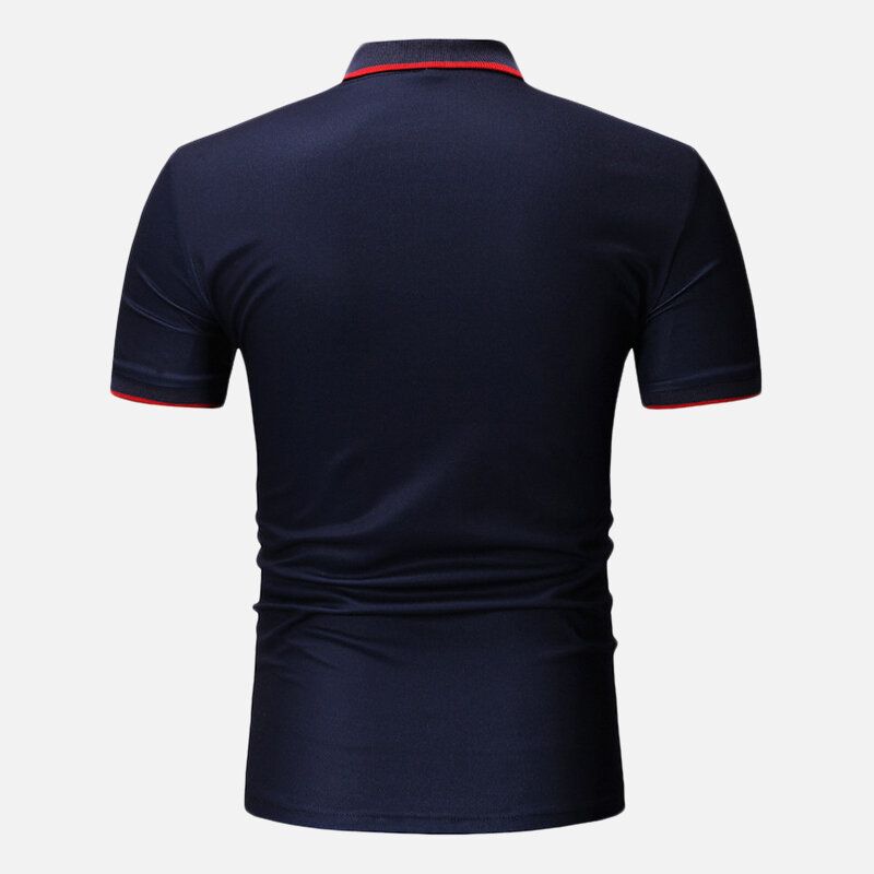 Chemise De Golf Régulière À Manches Courtes Et Blocs De Couleurs Muscle Fit