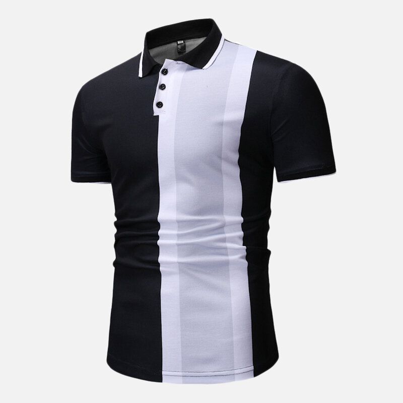 Chemise De Golf Régulière À Manches Courtes Et Blocs De Couleurs Muscle Fit