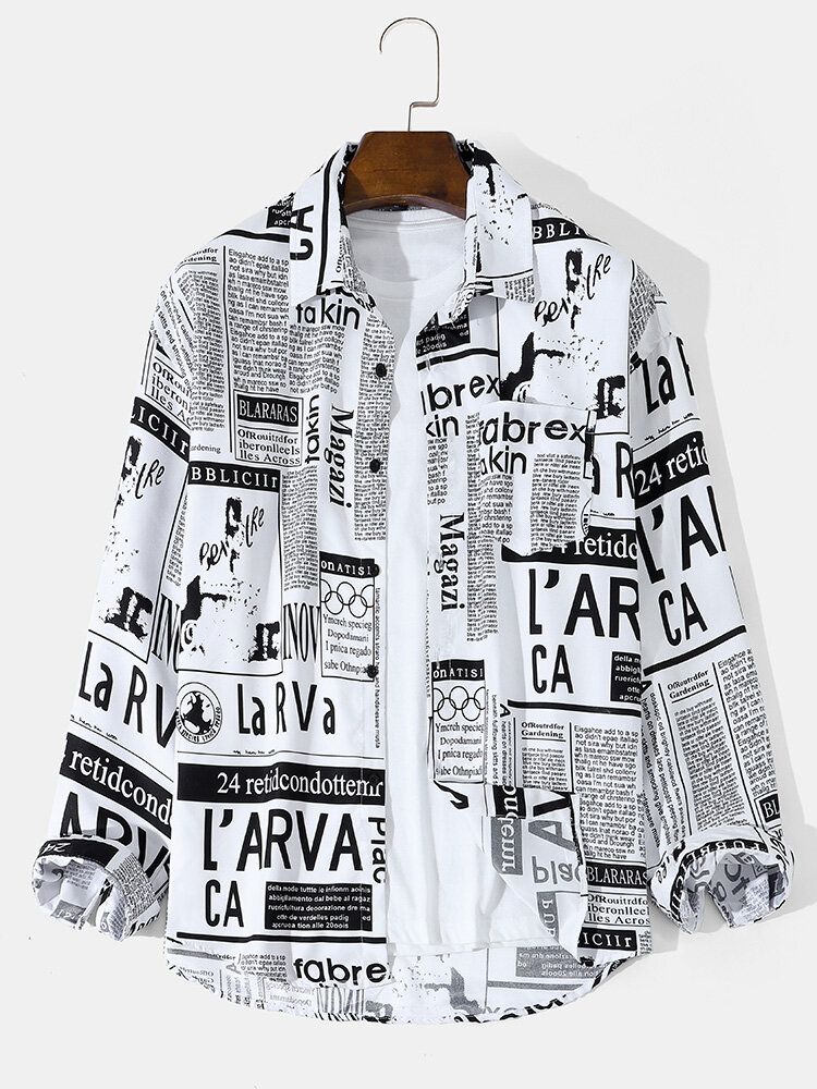 Chemise À Imprimé De Lettres Élégantes De Style Streetwear Pour Hommes