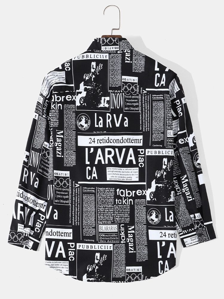 Chemise À Imprimé De Lettres Élégantes De Style Streetwear Pour Hommes