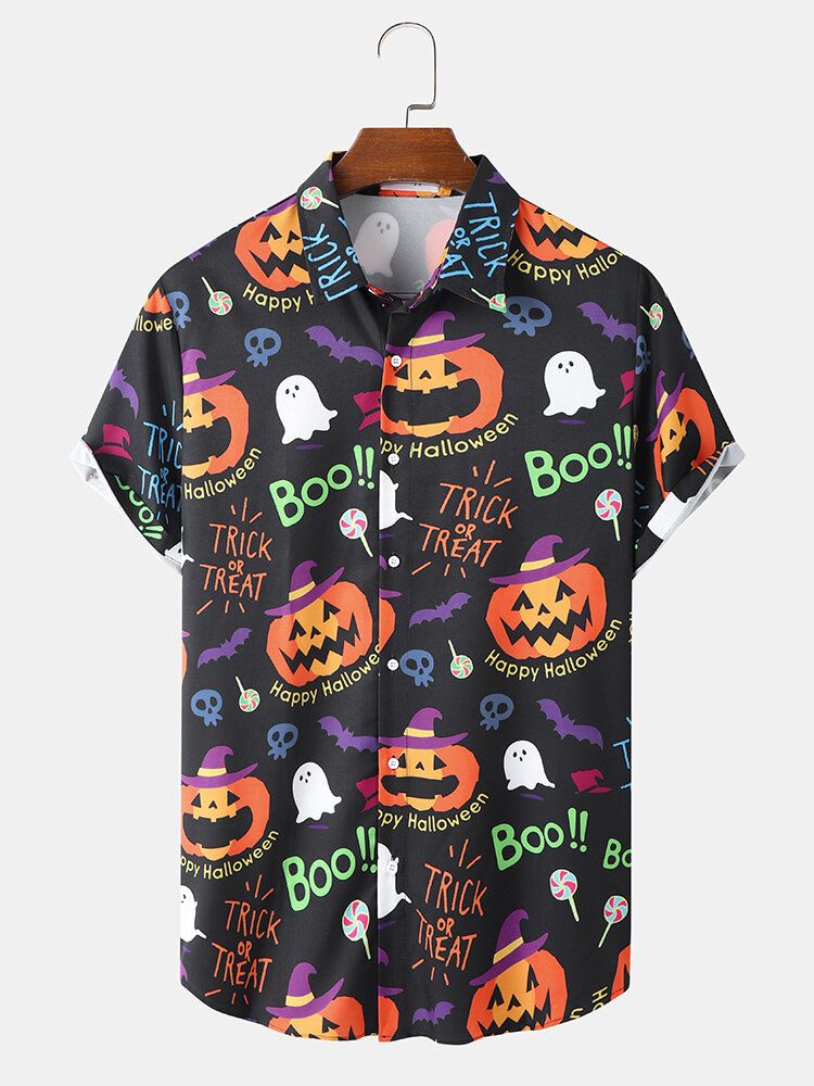 Chemise À Manches Courtes À Motif D'halloween Pour Homme