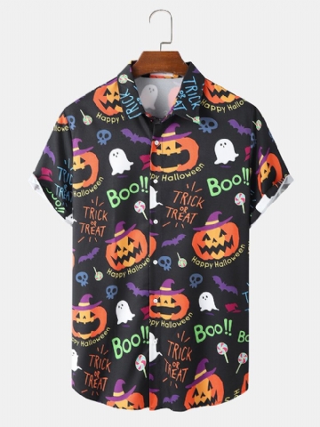 Chemise À Manches Courtes À Motif D'halloween Pour Homme