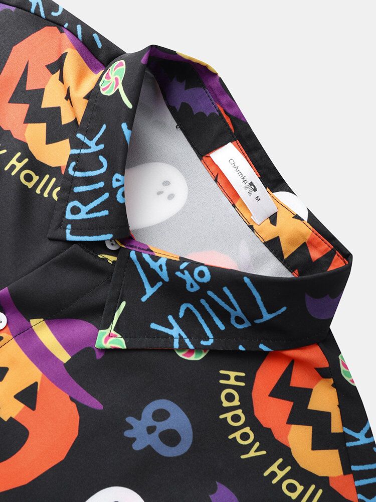 Chemise À Manches Courtes À Motif D'halloween Pour Homme