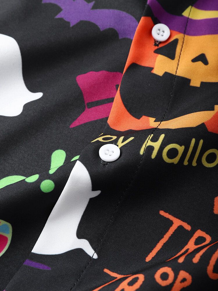 Chemise À Manches Courtes À Motif D'halloween Pour Homme