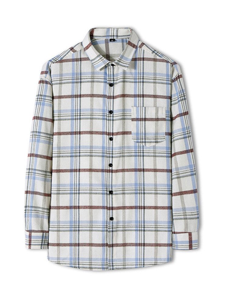 Chemise Vintage À Carreaux En Coton Pour Homme