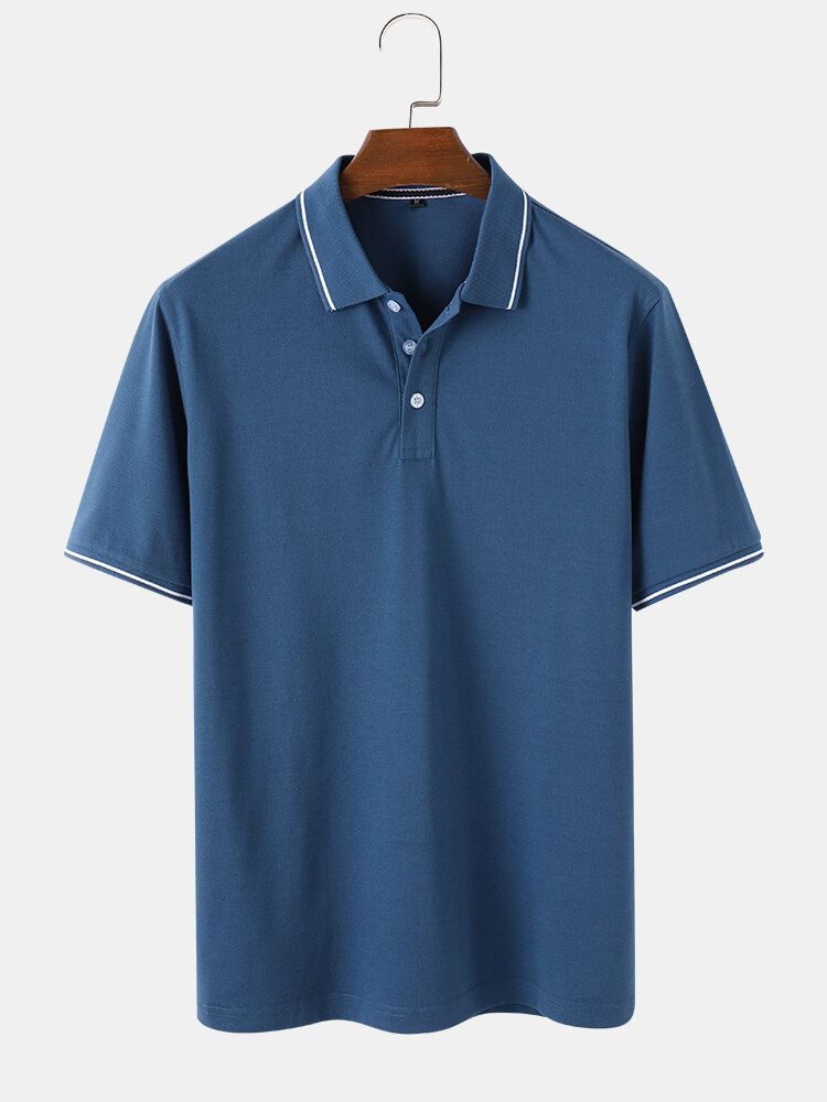 Chemises De Golf À Fermeture Boutonnée En Coton Pour Hommes