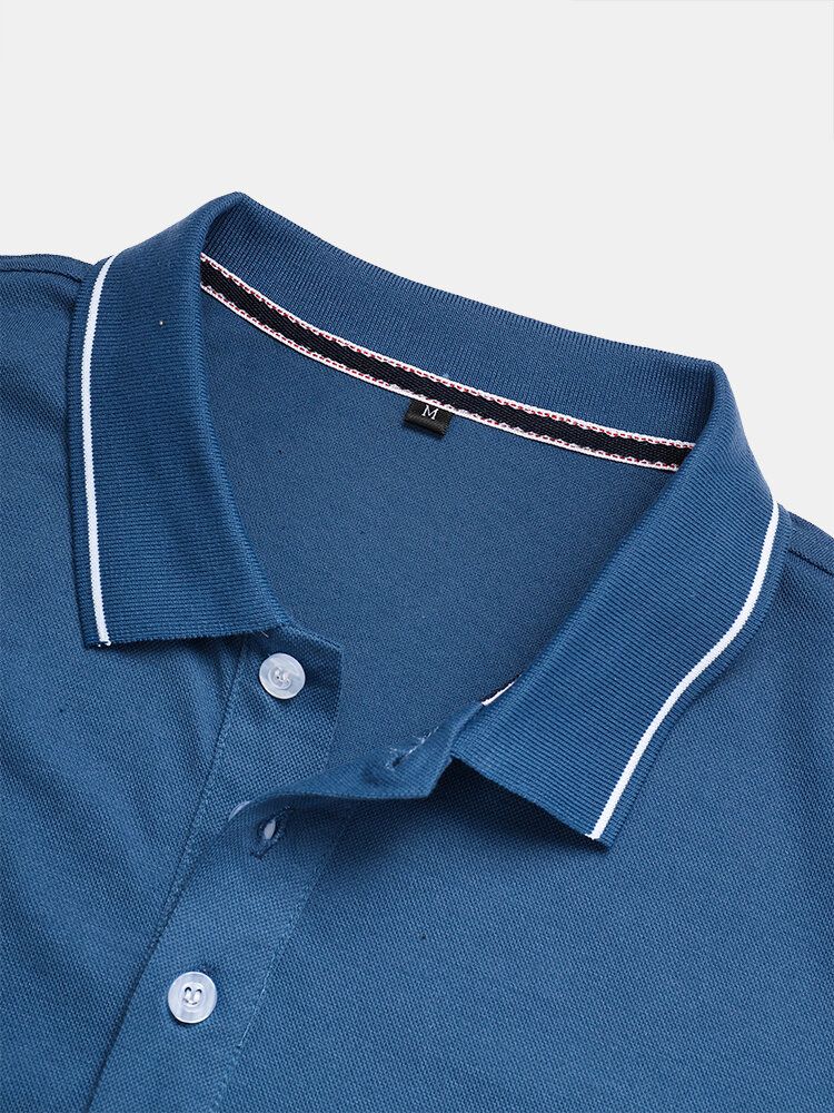 Chemises De Golf À Fermeture Boutonnée En Coton Pour Hommes